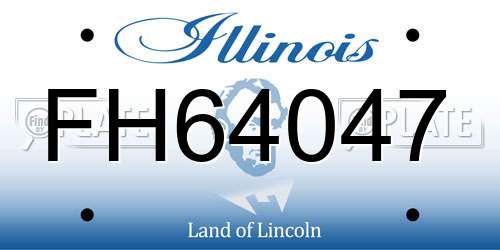 FH64047 Illinois License Plate