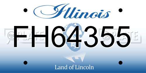FH64355 Illinois License Plate