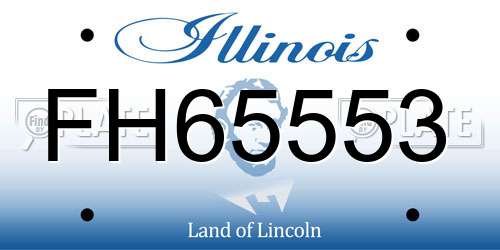 FH65553 Illinois License Plate