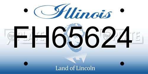 FH65624 Illinois License Plate