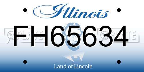 FH65634 Illinois License Plate