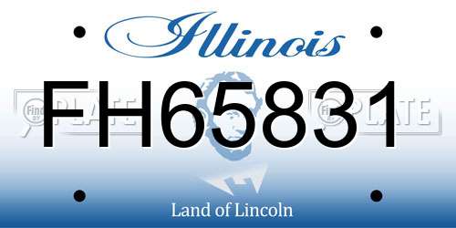 FH65831 Illinois License Plate
