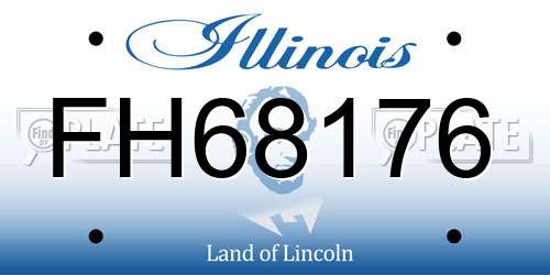 FH68176 Illinois License Plate