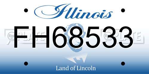 FH68533 Illinois License Plate