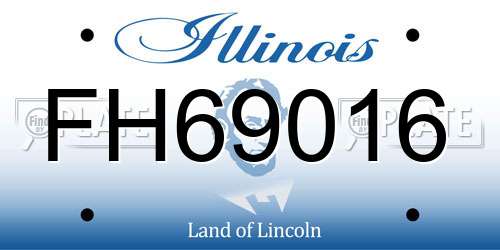 FH69016 Illinois License Plate