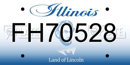 FH70528 Illinois License Plate