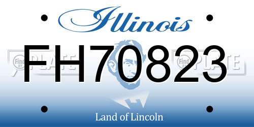 FH70823 Illinois License Plate