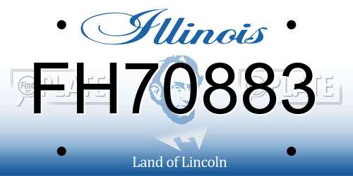 FH70883 Illinois License Plate