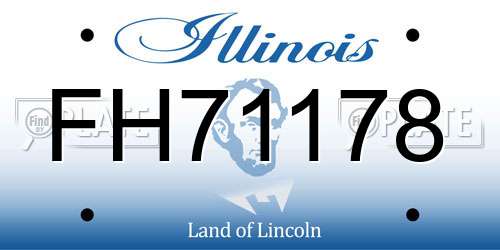 FH71178 Illinois License Plate