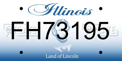 FH73195 Illinois License Plate