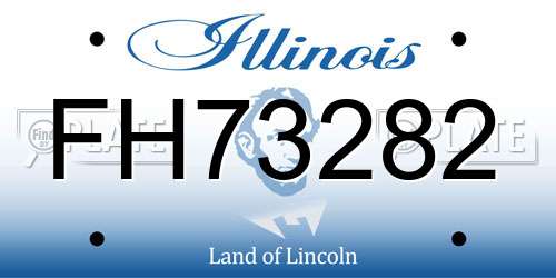 FH73282 Illinois License Plate