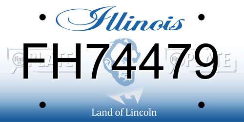 FH74479 Illinois License Plate