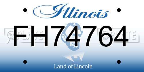 FH74764 Illinois License Plate