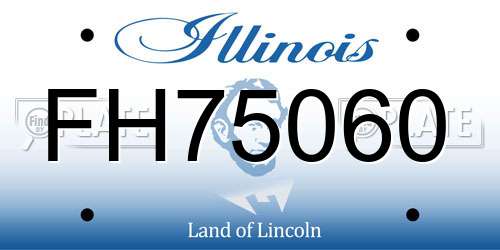FH75060 Illinois License Plate