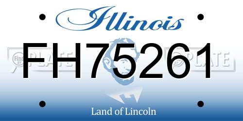 FH75261 Illinois License Plate