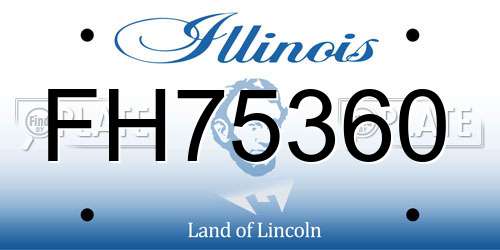 FH75360 Illinois License Plate