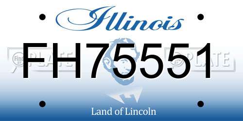 FH75551 Illinois License Plate