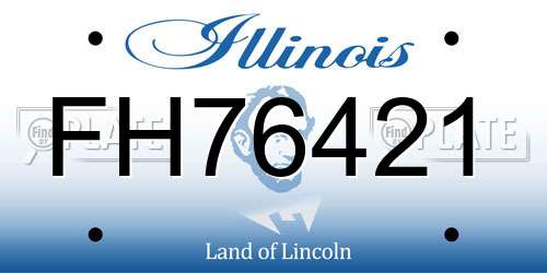 FH76421 Illinois License Plate