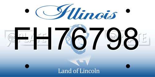 FH76798 Illinois License Plate