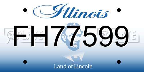 FH77599 Illinois License Plate
