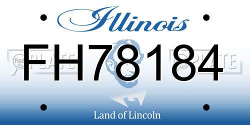 FH78184 Illinois License Plate