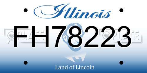 FH78223 Illinois License Plate