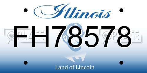 FH78578 Illinois License Plate