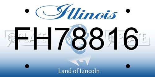 FH78816 Illinois License Plate