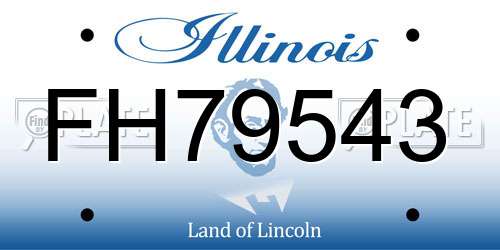 FH79543 Illinois License Plate