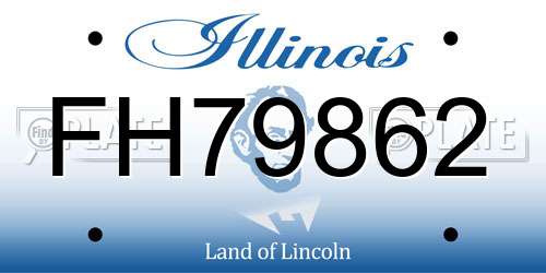 FH79862 Illinois License Plate