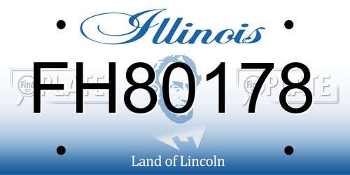 FH80178 Illinois License Plate