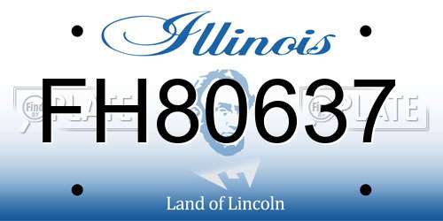 FH80637 Illinois License Plate