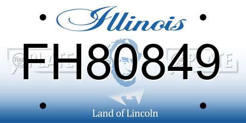 FH80849 Illinois License Plate