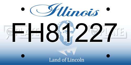 FH81227 Illinois License Plate