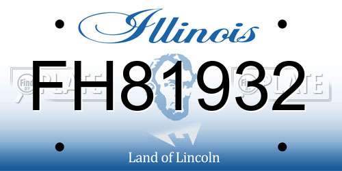 FH81932 Illinois License Plate