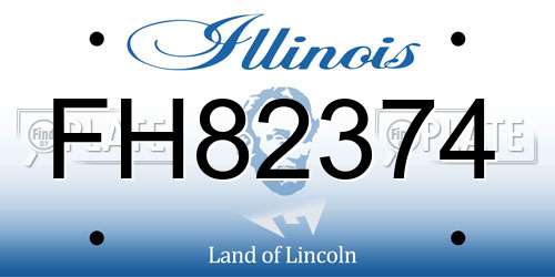 FH82374 Illinois License Plate