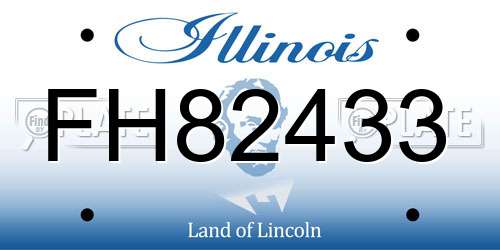 FH82433 Illinois License Plate