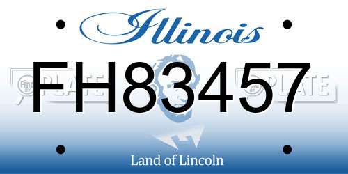 FH83457 Illinois License Plate