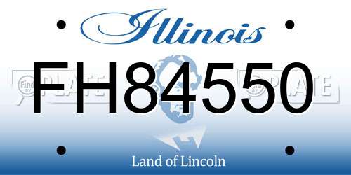 FH84550 Illinois License Plate