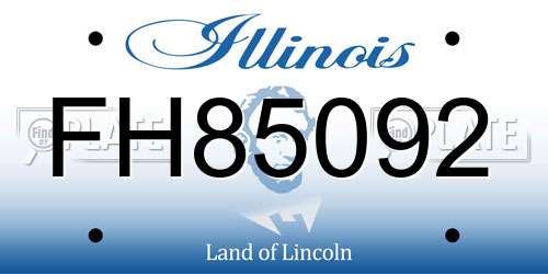 FH85092 Illinois License Plate