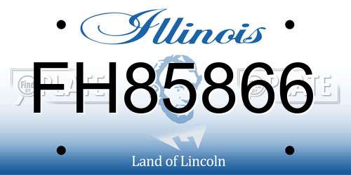 FH85866 Illinois License Plate