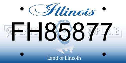 FH85877 Illinois License Plate