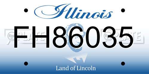 FH86035 Illinois License Plate