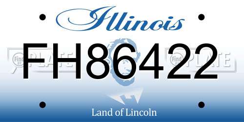 FH86422 Illinois License Plate