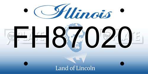 FH87020 Illinois License Plate
