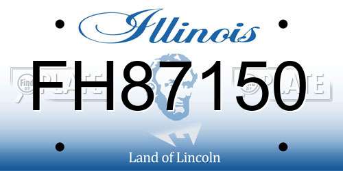 FH87150 Illinois License Plate
