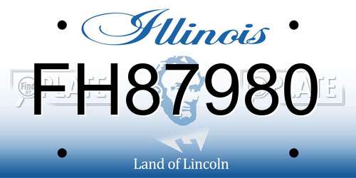 FH87980 Illinois License Plate