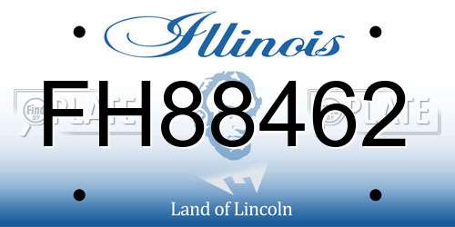 FH88462 Illinois License Plate