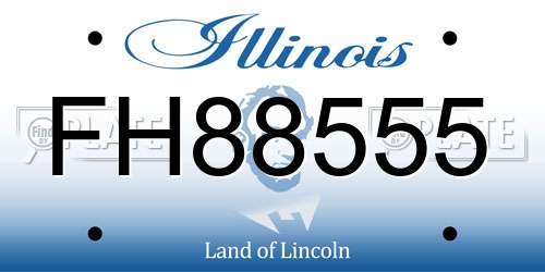 FH88555 Illinois License Plate
