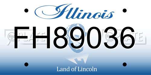 FH89036 Illinois License Plate